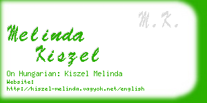 melinda kiszel business card